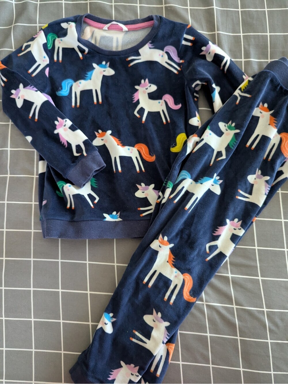 M&S velour horse unicorn PJs